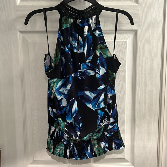 NWT WHBM Cross Front MJ Halter-Elana Leaf Black-SZ-Medium - Picture 4 of 10
